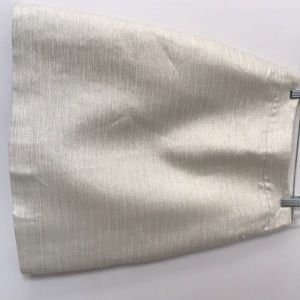 Gold and white stripe skirt